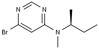 6-Bromo-N-methyl-N-[(1S)-1-methylpropyl]-4-pyrimidinamine Struktur