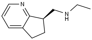 (R)-N-((6,7-dihydro-5H-cyclopenta[b]pyridin-7-yl)methyl)ethanamine Struktur