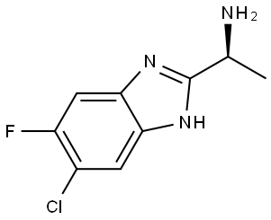 1H-Benzimidazole-2-methanamine, 6-chloro-5-fluoro-α-methyl-, (αS)- Struktur