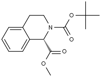 2-(tert-butyl) 1-methyl (S)-3,4-dihydroisoquinoline-1,2(1H)-dicarboxylate Struktur