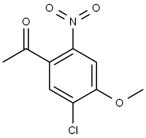 1-(5-Chloro-4-methoxy-2-nitro-phenyl)-ethanone Struktur