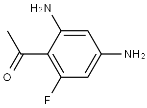 1-(2,4-diamino-6-fluorophenyl)ethan-1-one Struktur