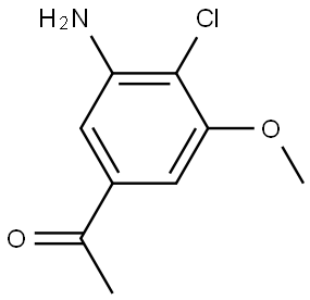 1-(3-Amino-4-chloro-5-methoxy-phenyl)-ethanone Struktur