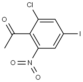 1-(2-Chloro-4-iodo-6-nitro-phenyl)-ethanone Struktur