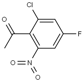 1-(2-Chloro-4-fluoro-6-nitro-phenyl)-ethanone Struktur