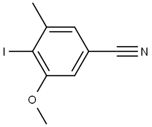 4-Iodo-3-methoxy-5-methylbenzonitrile Struktur