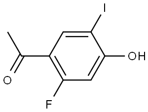 1-(2-Fluoro-4-hydroxy-5-iodo-phenyl)-ethanone Struktur