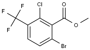 methyl 6-bromo-2-chloro-3-(trifluoromethyl)benzoate Struktur