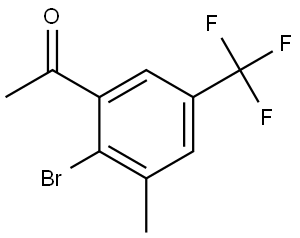 1-(2-Bromo-3-methyl-5-trifluoromethyl-phenyl)-ethanone Struktur