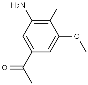 1-(3-Amino-4-iodo-5-methoxy-phenyl)-ethanone Struktur