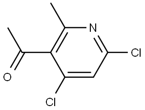 Ethanone, 1-(4,6-dichloro-2-methyl-3-pyridinyl)- Struktur