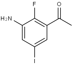 1-(3-Amino-2-fluoro-5-iodo-phenyl)-ethanone Struktur