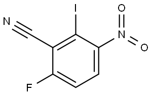 6-Fluoro-2-iodo-3-nitrobenzonitrile Struktur