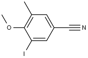 3-Iodo-4-methoxy-5-methylbenzonitrile Struktur