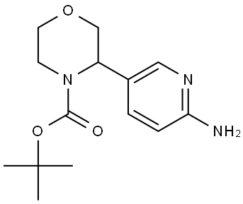 tert-butyl 3-(6-aminopyridin-3-yl)morpholine-4-carboxylate Struktur