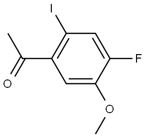 1-(4-fluoro-2-iodo-5-methoxyphenyl)ethanone Struktur