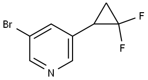 3-bromo-5-(2,2-difluorocyclopropyl)pyridine Struktur