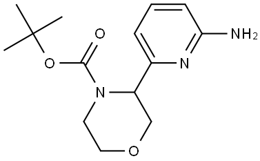 tert-butyl 3-(6-aminopyridin-2-yl)morpholine-4-carboxylate Struktur