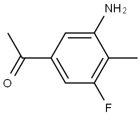 Ethanone, 1-(3-amino-5-fluoro-4-methylphenyl)- Struktur