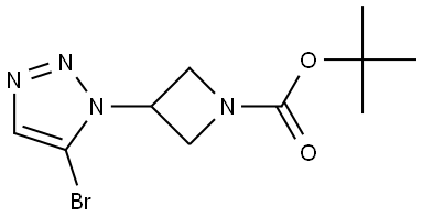 tert-butyl 3-(5-bromo-1H-1,2,3-triazol-1-yl)azetidine-1-carboxylate Struktur