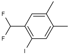 1-(difluoromethyl)-2-iodo-4,5-dimethylbenzene Struktur