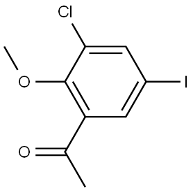 1-(3-Chloro-5-iodo-2-methoxy-phenyl)-ethanone Struktur