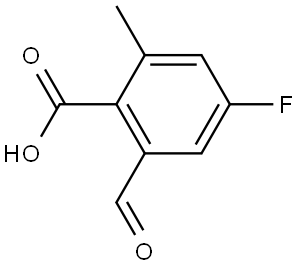 4-Fluoro-2-formyl-6-methylbenzoic acid Struktur