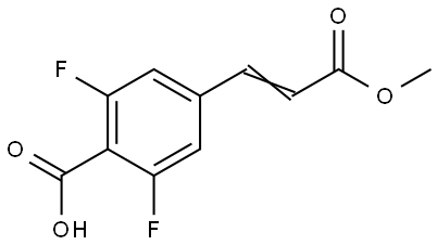 2,6-difluoro-4-[(E)-3-methoxy-3-oxo-prop-1-enyl]benzoic acid Struktur