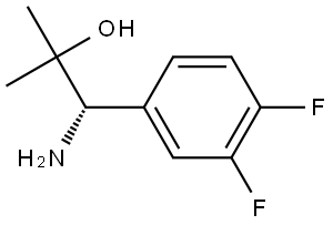 (S)-1-amino-1-(3,4-difluorophenyl)-2-methylpropan-2-ol Struktur