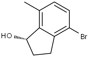 (S)-4-Bromo-2,3-dihydro-7-methyl-1H-inden-1-ol Struktur