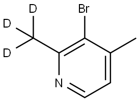 3-bromo-4-methyl-2-(methyl-d3)pyridine Struktur