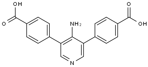 4,4'-(4-aminopyridine-3,5-diyl)dibenzoic acid Struktur