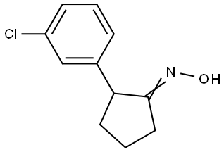 2-(3-Chlorophenyl)cyclopentanone oxime Struktur