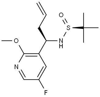 (S)-N-[(1R)-1-(5-fluoro-2-methoxypyridin-3-yl)but-3-en-1-yl]-2-methylpropane-2-sulfinamide Struktur