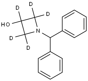 1-benzhydrylazetidin-2,2,3,4,4-d5-3-ol Struktur