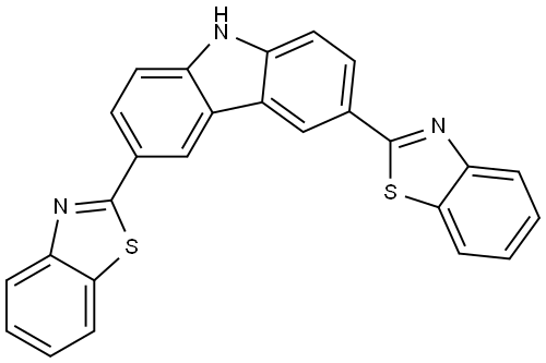 9H-Carbazole, 3,6-bis(2-benzothiazolyl)- Struktur