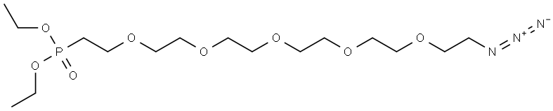 Phosphonic acid, P-(17-azido-3,6,9,12,15-pentaoxaheptadec-1-yl)-, diethyl ester Struktur