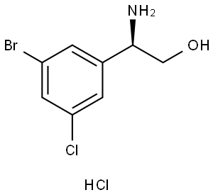 (2r)-2-Amino-2-(3-bromo-5-chlorophenyl)ethan-1-ol hydrochloride Struktur