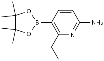 6-Ethyl-5-(4,4,5,5-tetramethyl-1,3,2-dioxaborolan-2-yl)-2-pyridinamine Struktur