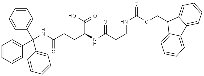 Fmoc-β-Ala-Gln(Trt)-OH Struktur