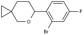 6-(2-bromo-4-fluorophenyl)-5-oxaspiro[2.5]octane Struktur