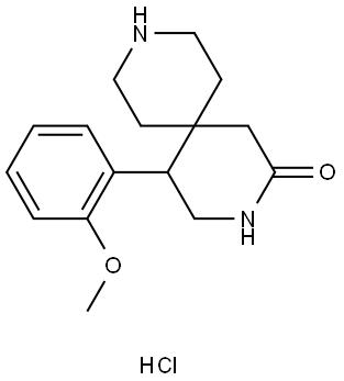 5-(2-methoxyphenyl)-3,9-diazaspiro[5.5]undecan-2-one hydrochloride Struktur