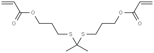 (propane-2,2-diylbis(sulfanediyl))bis(propane-3,1-diyl) diacrylate Struktur