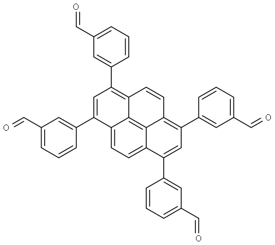 3,3',3'',3'''-(pyrene-1,3,6,8-tetrayl)tetrabenzaldehyde Struktur