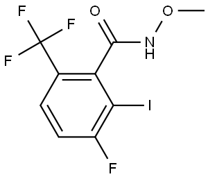 3-Fluoro-2-iodo-N-methoxy-6-(trifluoromethyl)benzamide Struktur