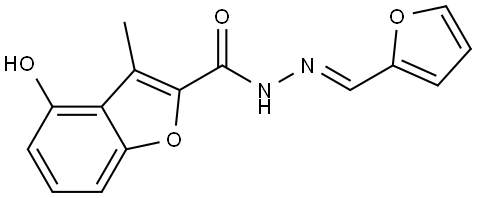 4-Hydroxy-3-methyl-2-benzofurancarboxylic acid (2E)-2-(2-furanylmethylene)hydraz... Struktur