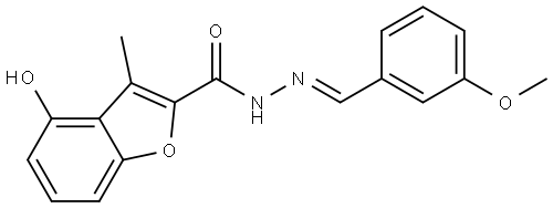 4-Hydroxy-3-methyl-2-benzofurancarboxylic acid (2E)-2-[(3-methoxyphenyl)methylen... Struktur