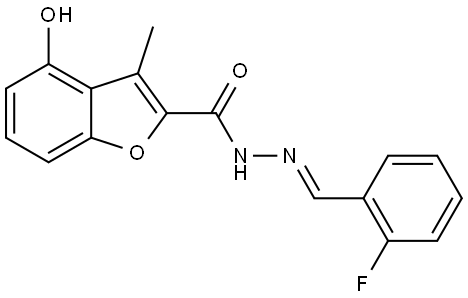 4-Hydroxy-3-methyl-2-benzofurancarboxylic acid (2E)-2-[(2-fluorophenyl)methylene... Struktur