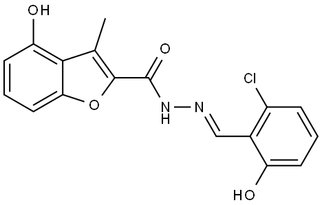 4-Hydroxy-3-methyl-2-benzofurancarboxylic acid (2E)-2-[(2-chloro-6-hydroxyphenyl... Struktur