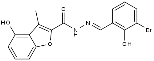 4-Hydroxy-3-methyl-2-benzofurancarboxylic acid (2E)-2-[(3,5-dichloro-2-hydroxyph... Struktur